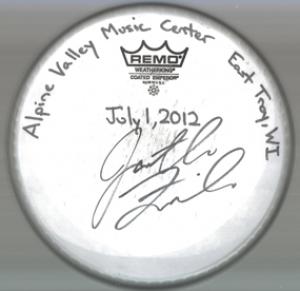 Jon Fishman autographed drumhead