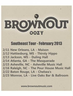 Brownout on tour in Feb.