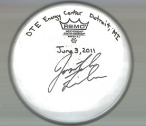 autographed Fishman Drum head