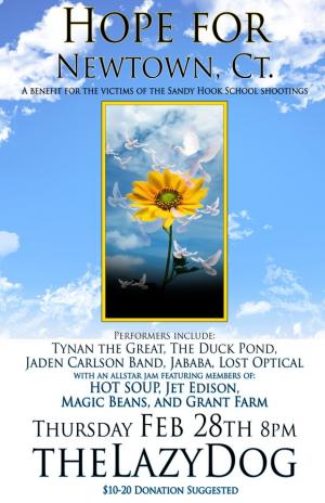 Sandy Hook benefit @ the Lazy Dog this Friday night