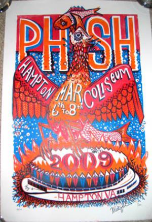 autographed Phish Hampton poster