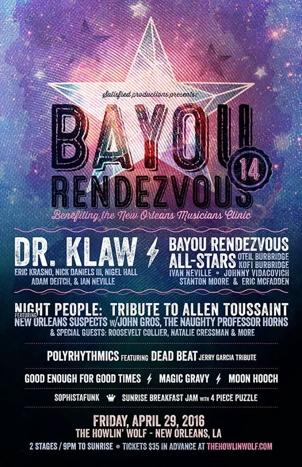 14th Annual Bayou Rendezvous, 4/29/16