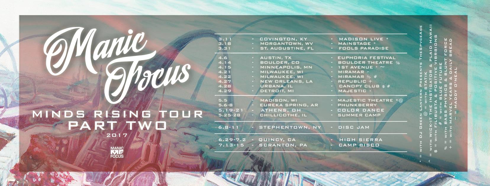 Manic Focus New Single + 2017 Tour Dates