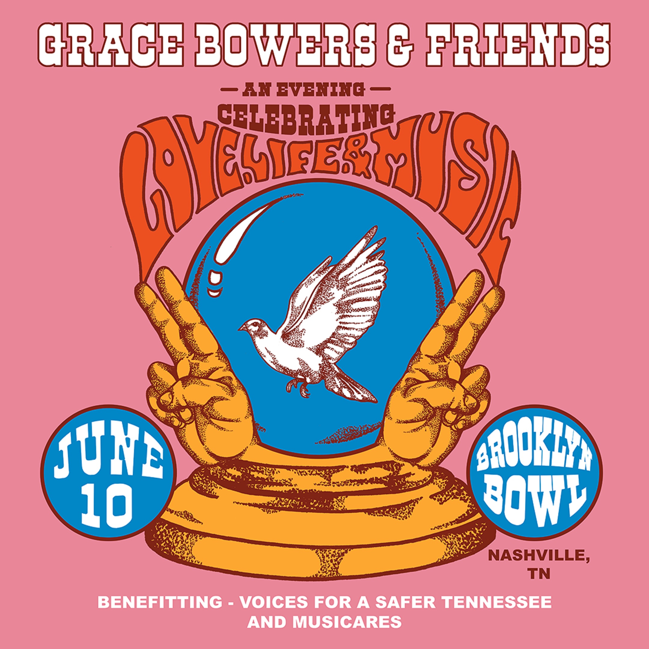 Grace Bowers unveils lineup for 2nd annual “An Evening Supporting Love, Life & Music” benefit concert, June 10 at Nashville's Brooklyn Bowl