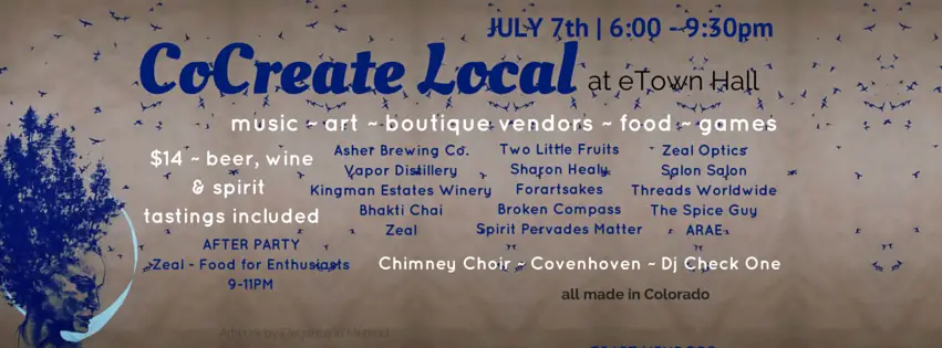 CoCreate Local at eTown Hall on July 7th