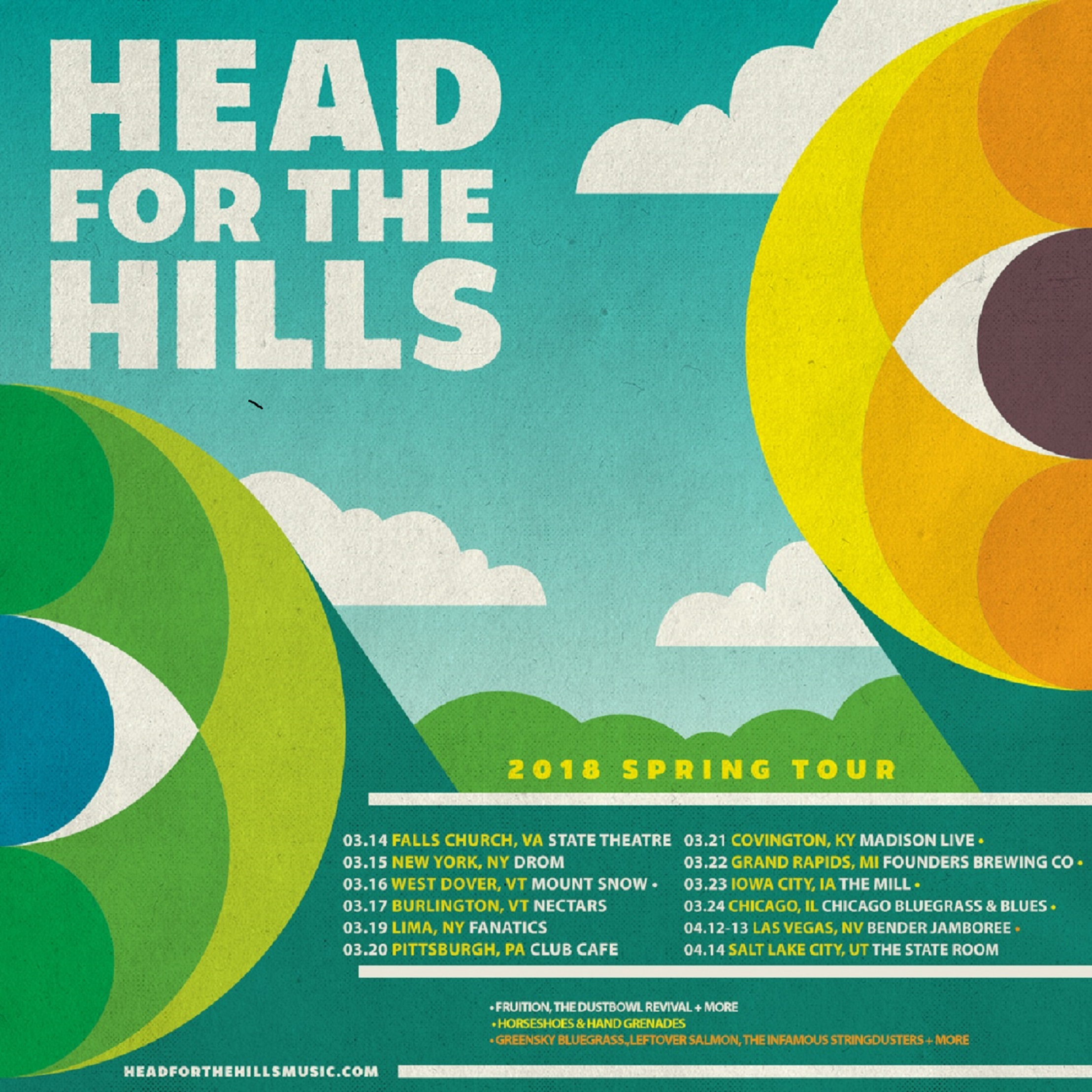 HEAD FOR THE HILLS 2018 SPRING TOUR