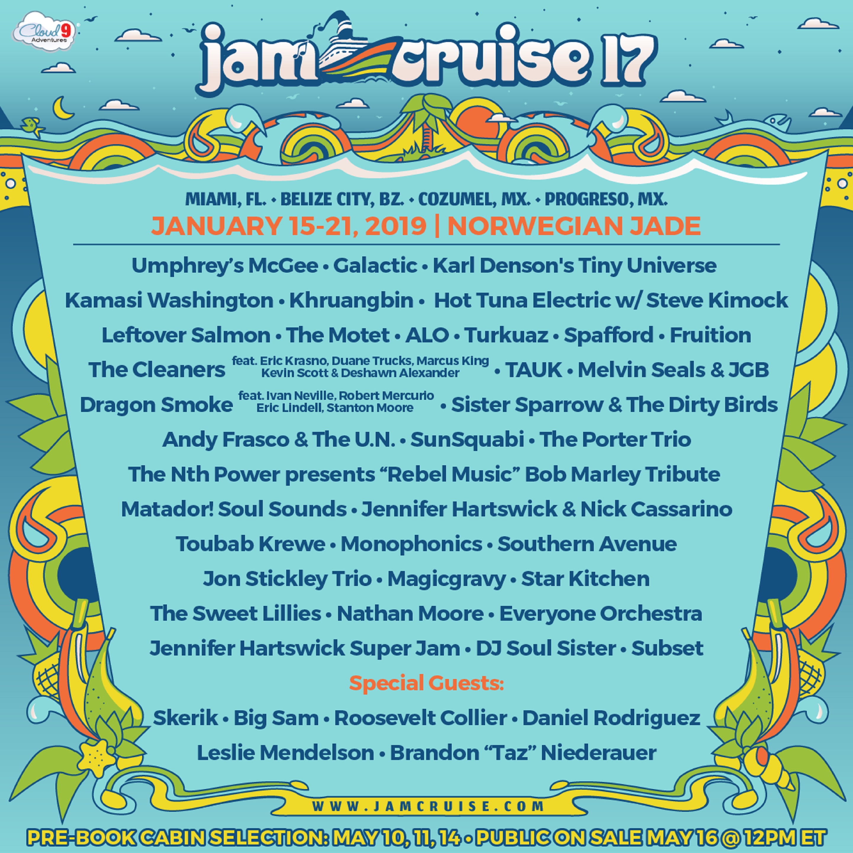 Jam Cruise 17 Announces Artist Lineup