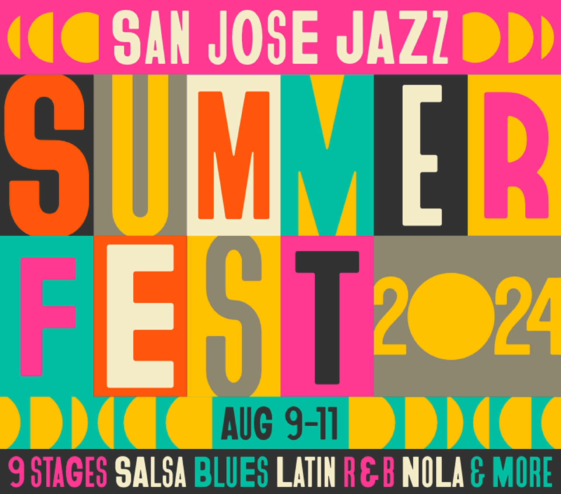 Angélique Kidjo, Incognito, Delfeayo Marsalis & The Uptown Jazz Orchestra, Las Cafeteras, Kiefer, David Benoit Trio, Benny Green -- Solo Piano, The John Santos Sextet, Agostini featuring JC Smith, Pascal Le Boeuf's "Ritual Being," Ayo Brame, Terrence Brewer & Mason Razavi: The Magic of Monk, Tia Carroll Band, Greg Rahn & The Fat Tuesday Horns, Grace & The Grit, Kid & Lisa with the Little Village All Stars, Andre Thierry Accordion Soul, AC Myles Band, Daniel Ho Quintet, SJZ High School All Stars, and More!