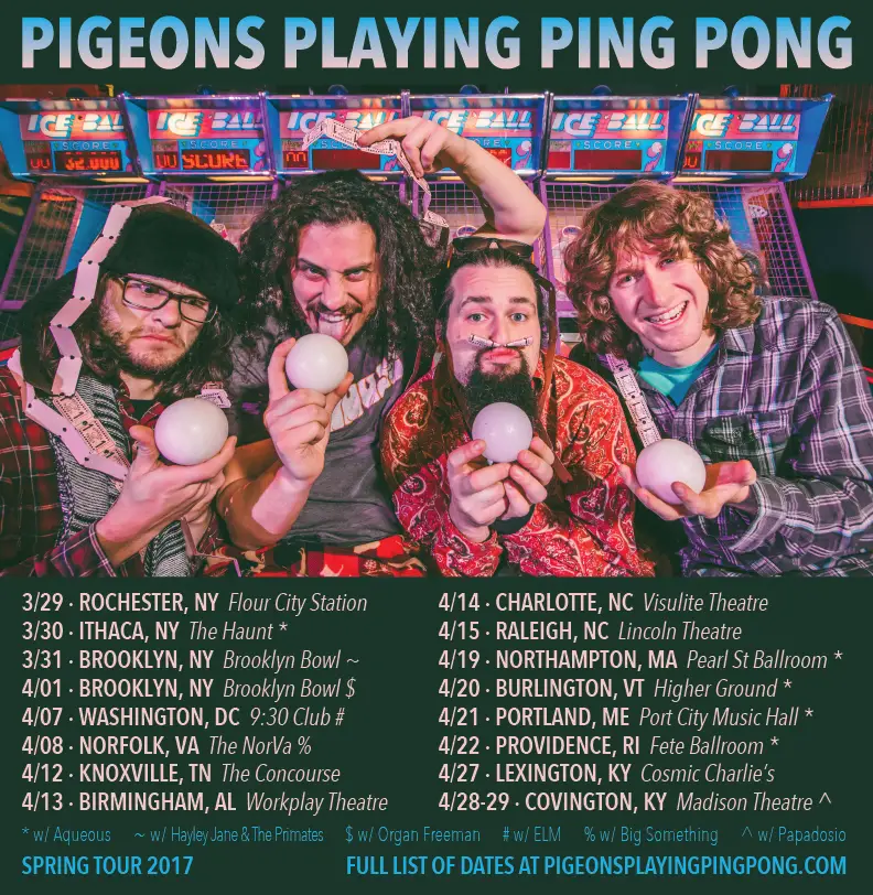 Pigeons Playing Ping Pong Announce Winter/Spring Dates