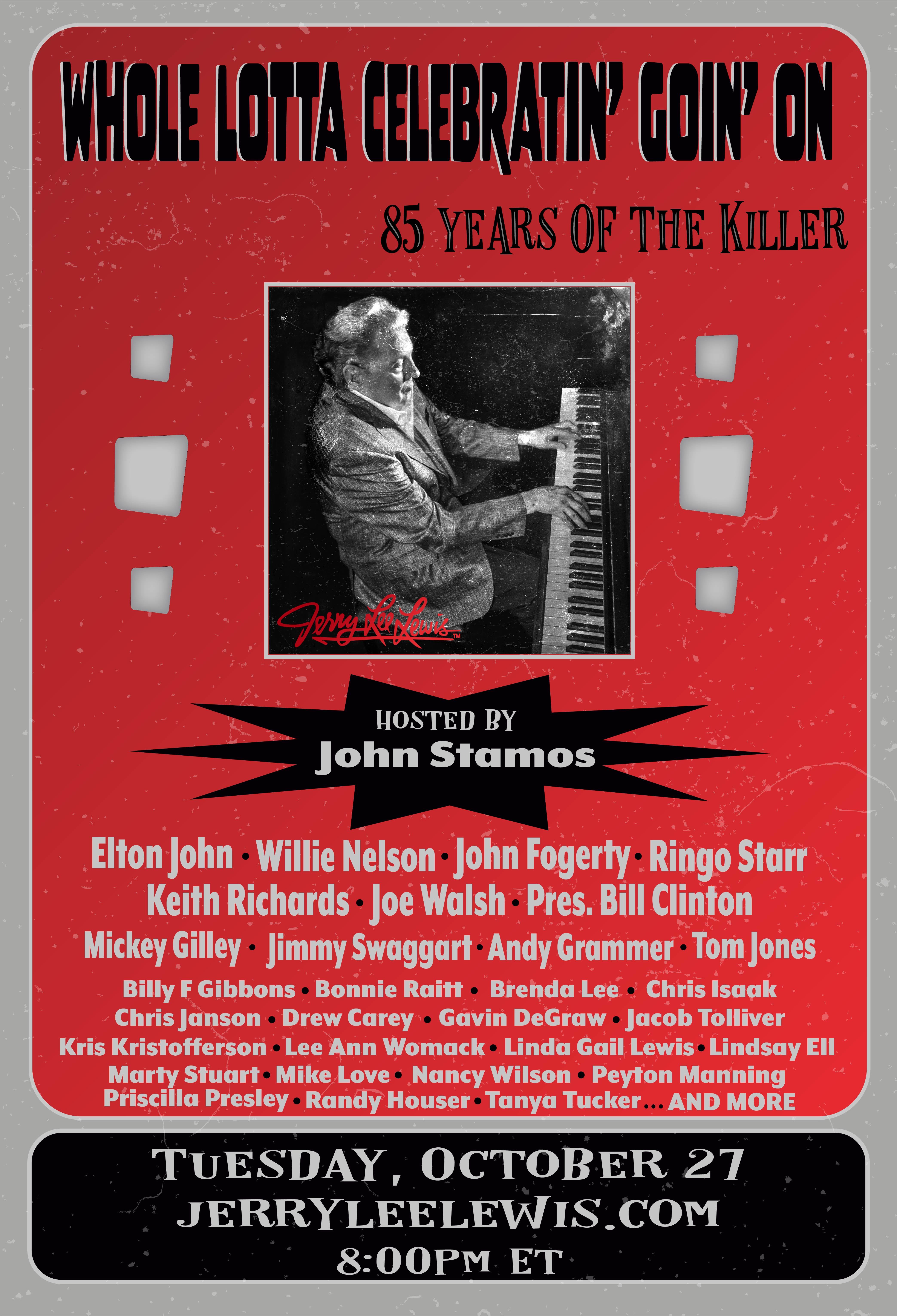 Whole Lotta Celebratin’ Goin On: 85 Years Of The Killer Adds Ringo Starr, Keith Richards, John Fogerty, Andy Grammer, Peyton Manning