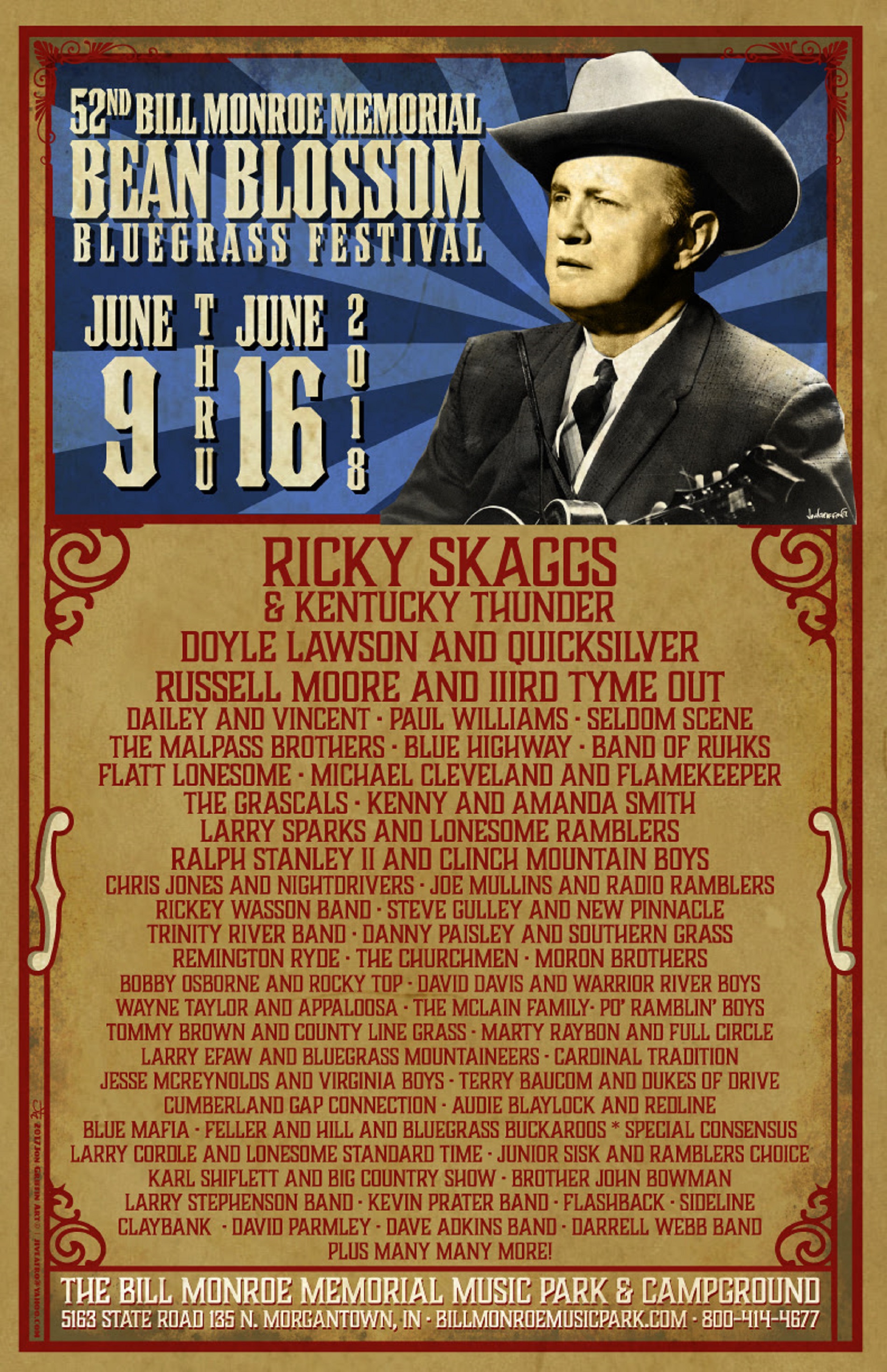 Bean Blossom Line-Up Includes Ricky Skaggs, Asleep at the Wheel & more!
