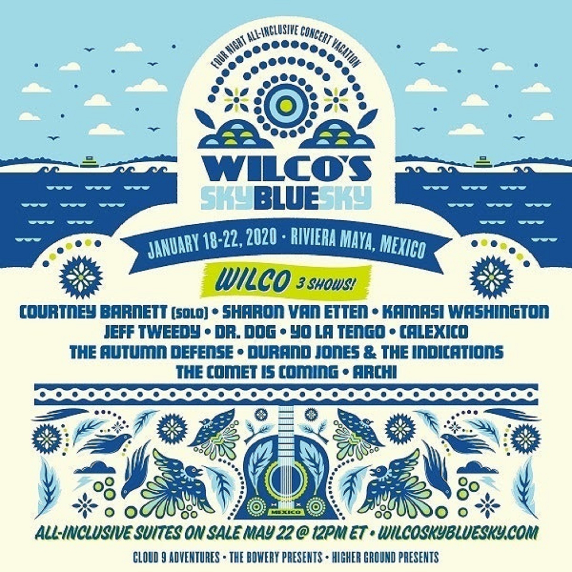 Wilco Announces Sky Blue Sky, January 18-22 in Riviera Maya, Mexico