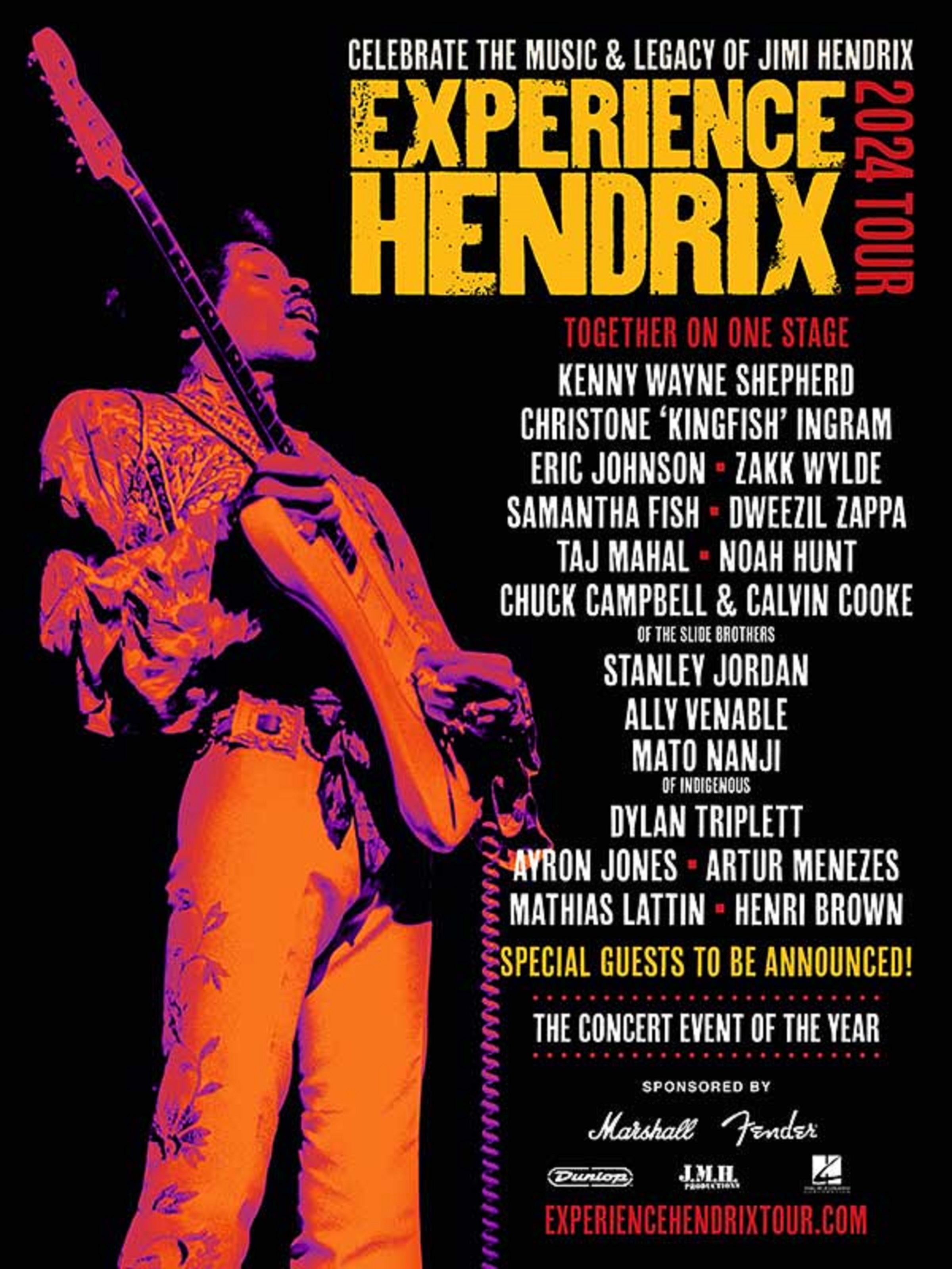 Experience Hendrix Tour Announced as the Guitar Event of the Year!