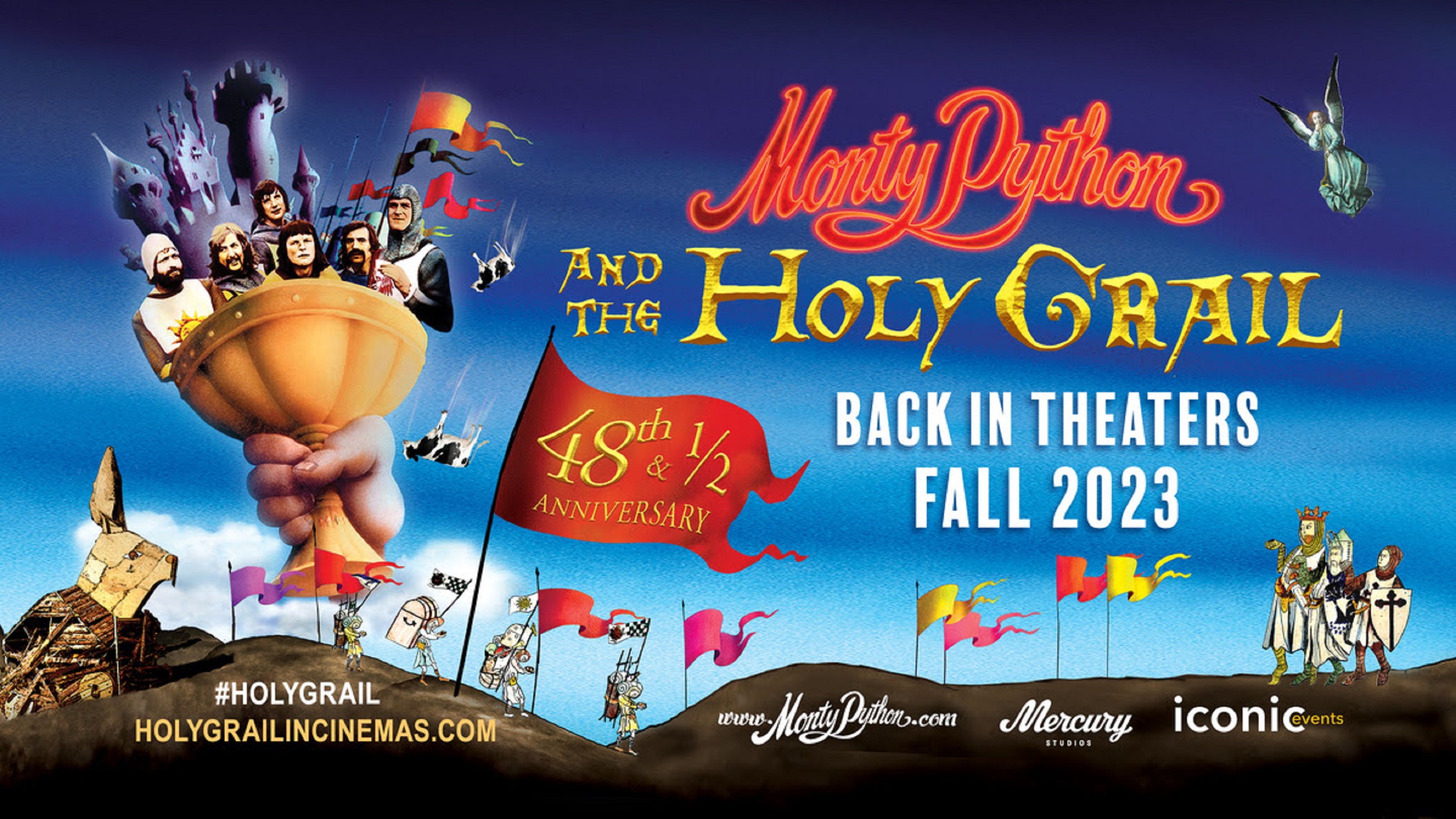 THE 48 ½ YEAR ANNIVERSARY OF MONTY PYTHON AND THE HOLY GRAIL NATIONWIDE FILM RELEASE DECEMBER 2023