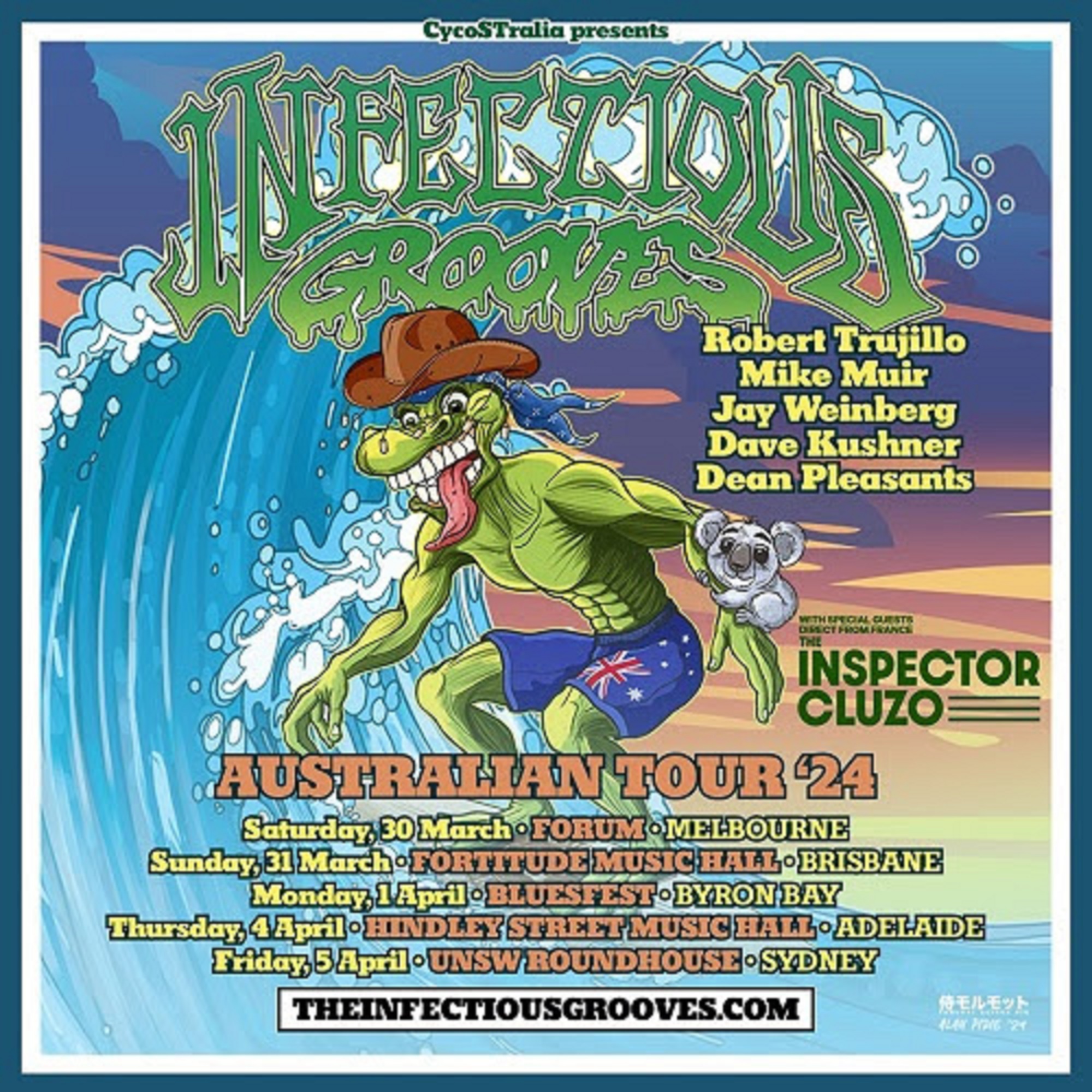 Robert Trujillo and Infectious Grooves Handpick Inspector Cluzo for Australian Tour