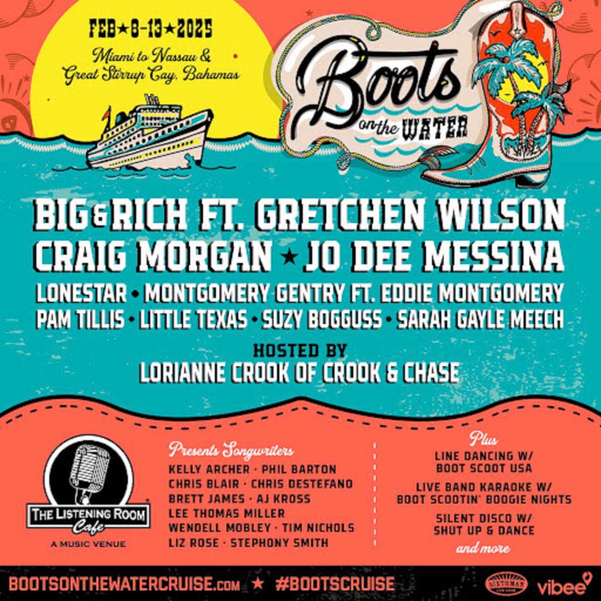 Sixthman and Vibee announce "Boots on the Water" Cruise