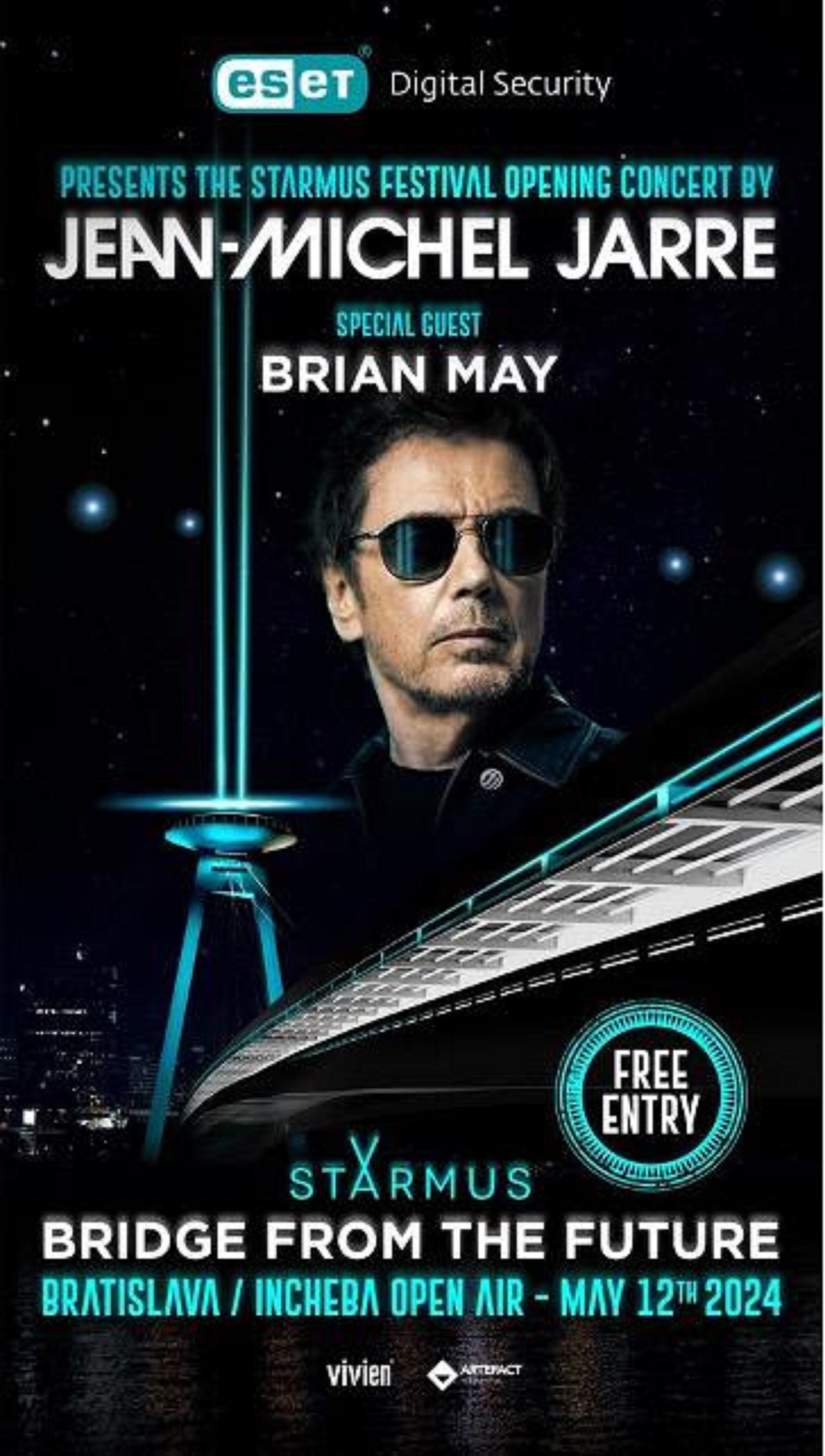 Jean-Michel Jarre STARMUS Festival ‘Bridge From The Future’ Concert Live Stream with Special Guest Brian May Sunday, May 12