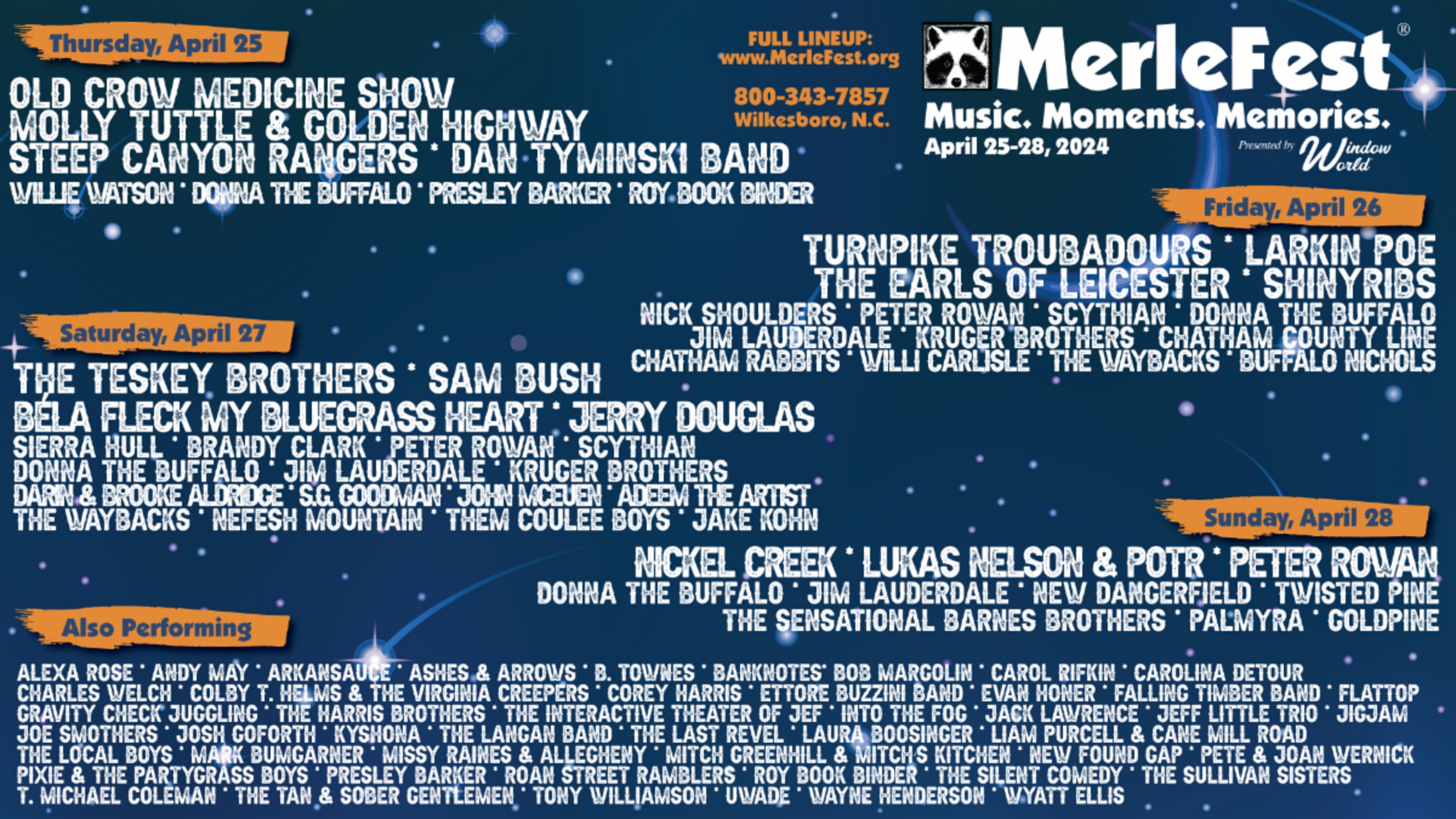 MerleFest Shares Stage Schedules for 2024 Event