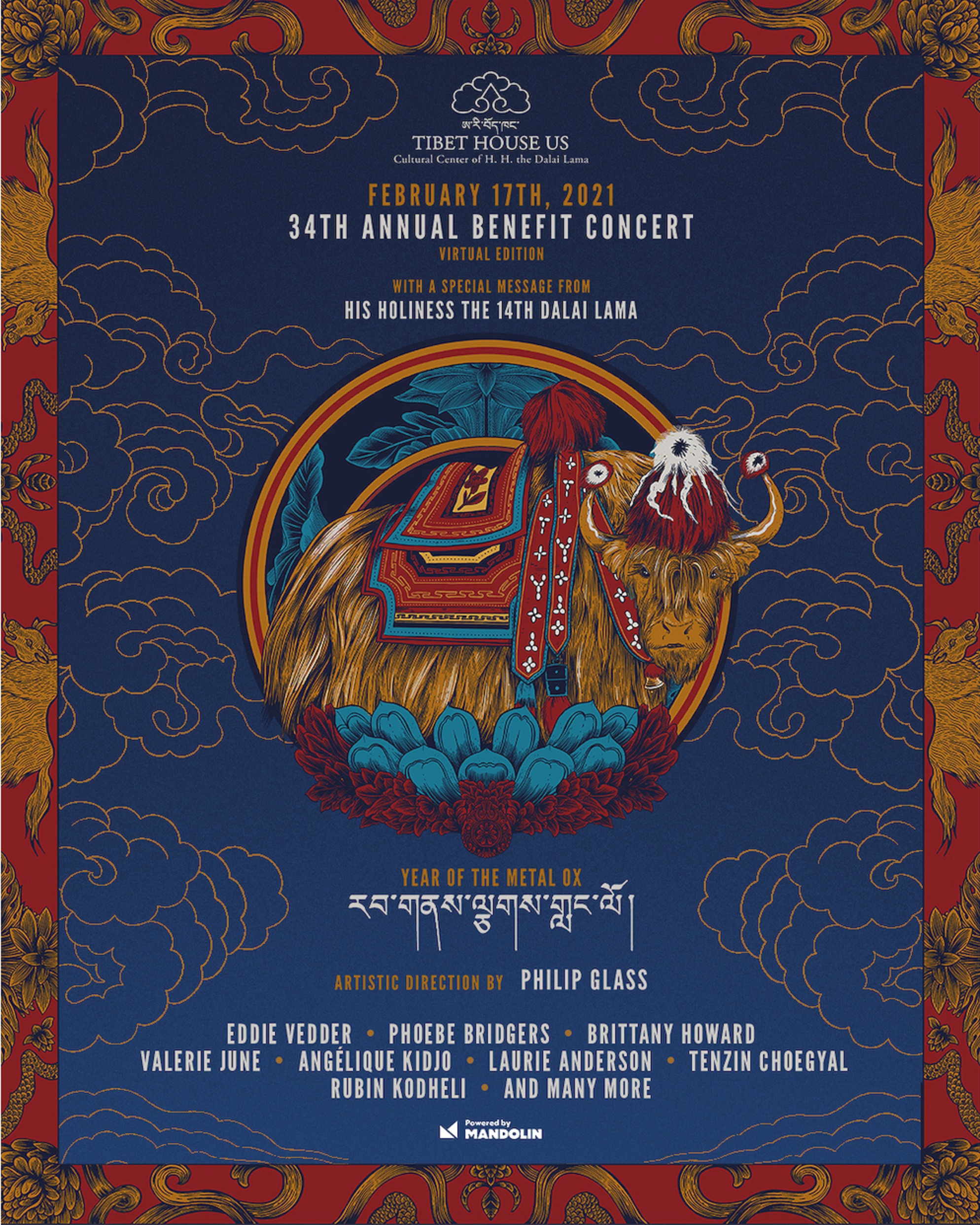 34th Annual Tibet House US Benefit Concert Goes Virtual for a Night of