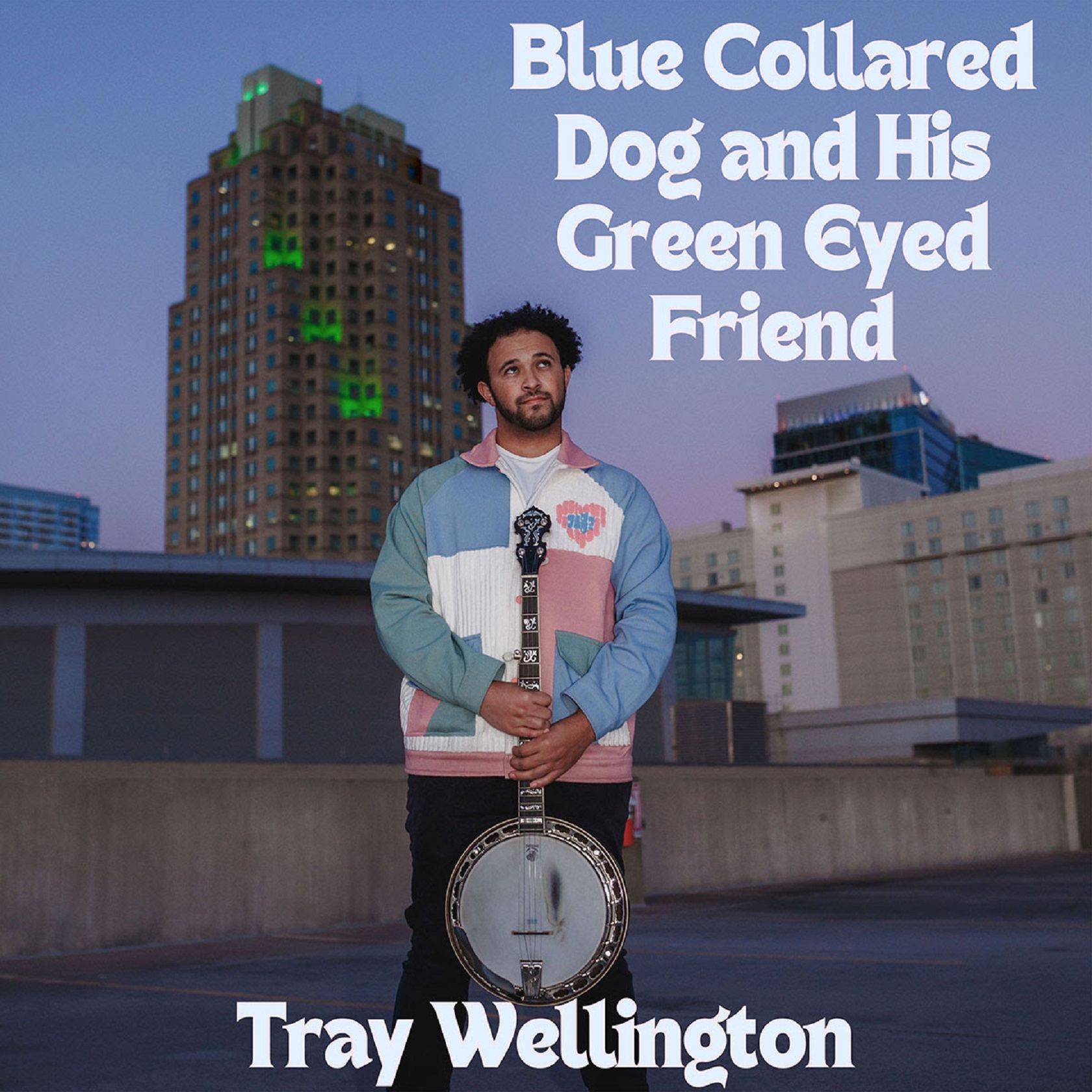 Tray Wellington’s "Blue Collared Dog and His Green Eyed Friend" is rooted in his abundant creativity