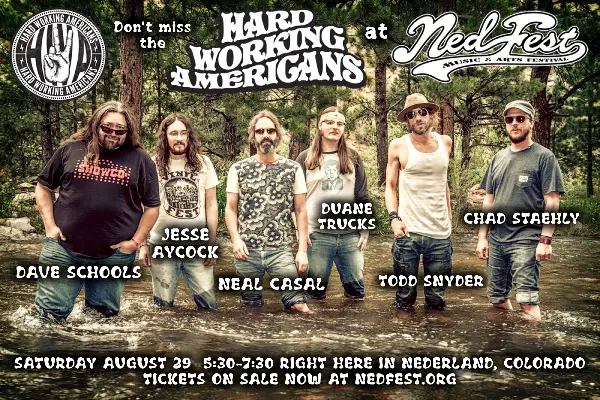 Hard Working Americans to Perform at NedFest 2015