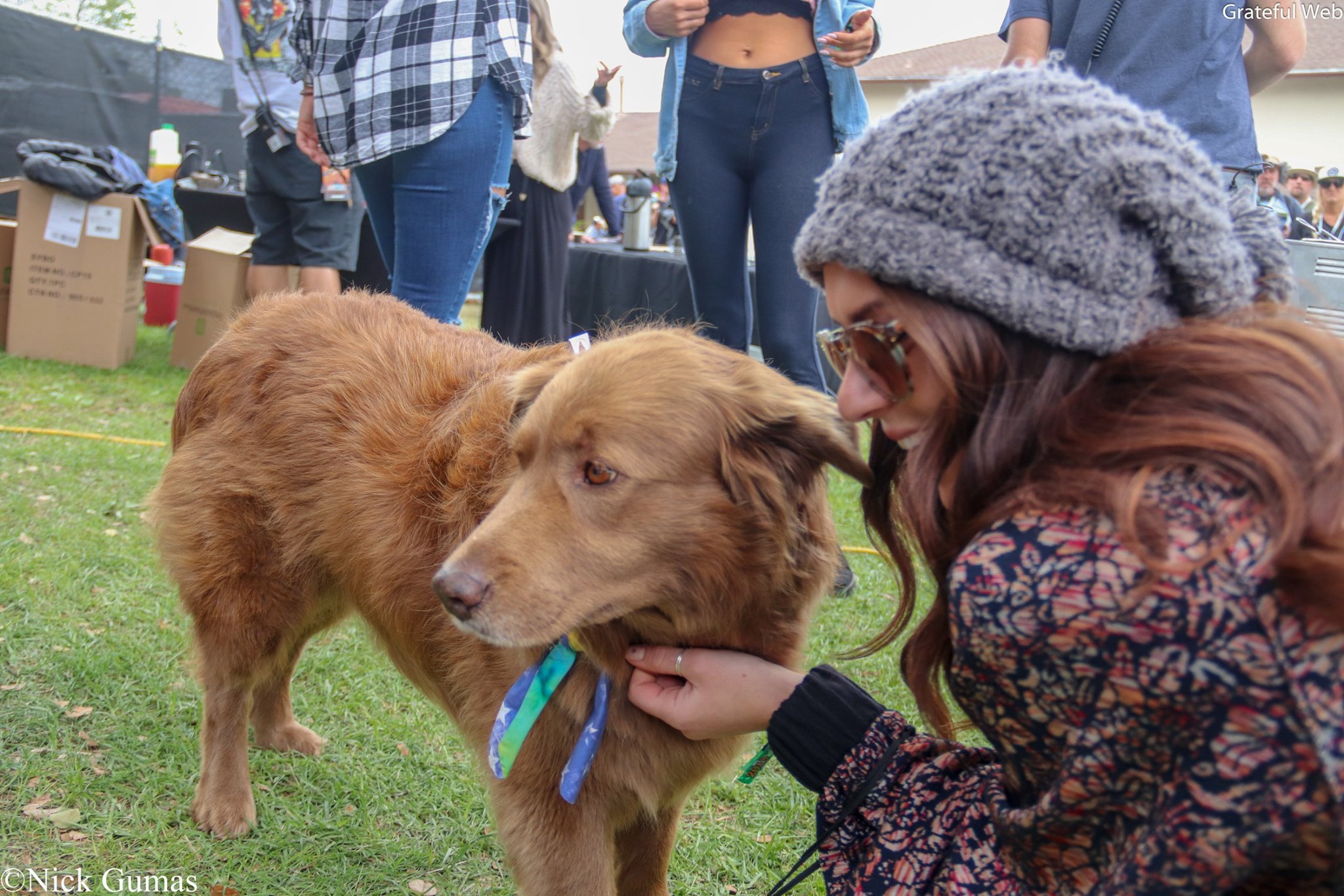Cocoa the Tour Dog gets to meet some fans @ Cali Roots
