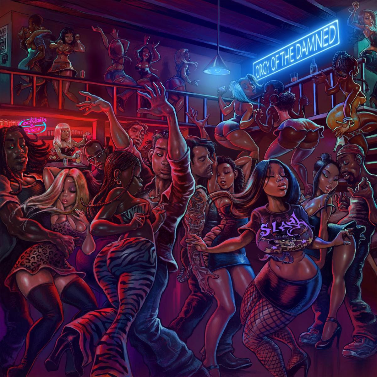 Above: SLASH new album Orgy of the Damned, cover artwork by Toni Greis.