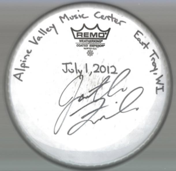 Jon Fishman autographed drumhead