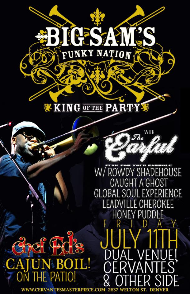 Big Sam's Funky Nation with The Earful together in Denver