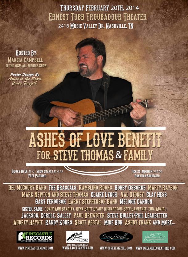 "Ashes of Love" Benefit Concert for Steve Thomas & Family