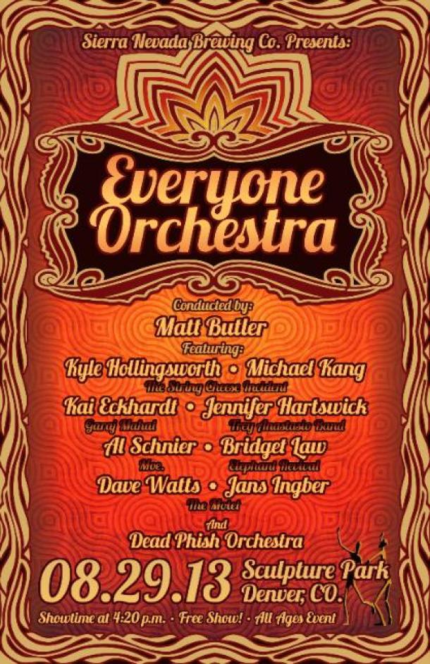 Everyone Orchestra in Denver August 29th-will play a free show