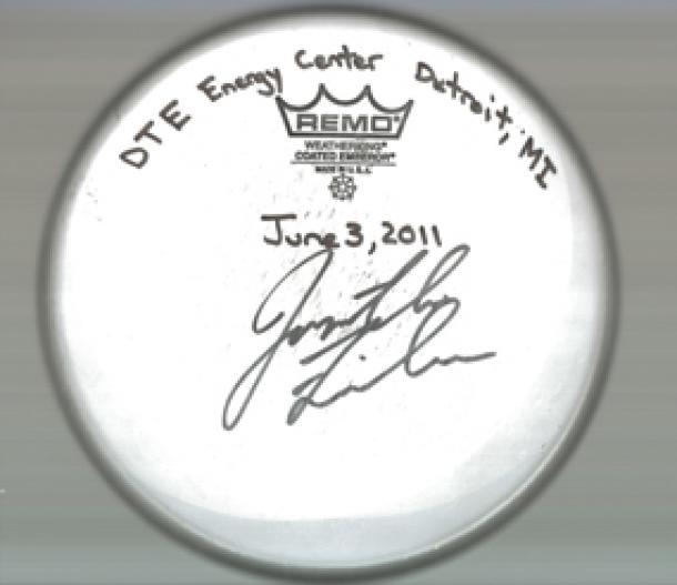 autographed Fishman Drum head