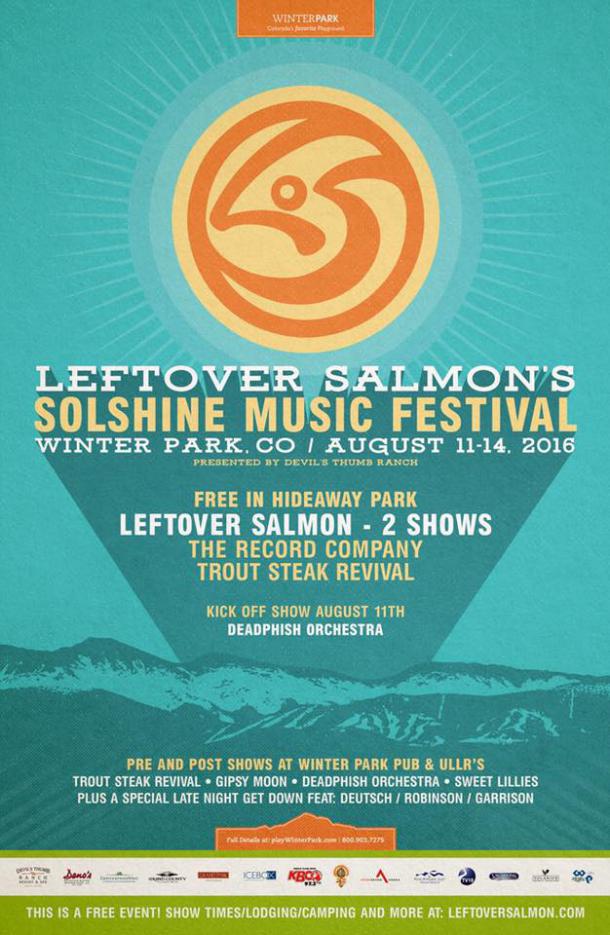 LEFTOVER SALMON ANNOUNCES 4th ANNUAL SOLSHINE MUSIC FESTIVAL