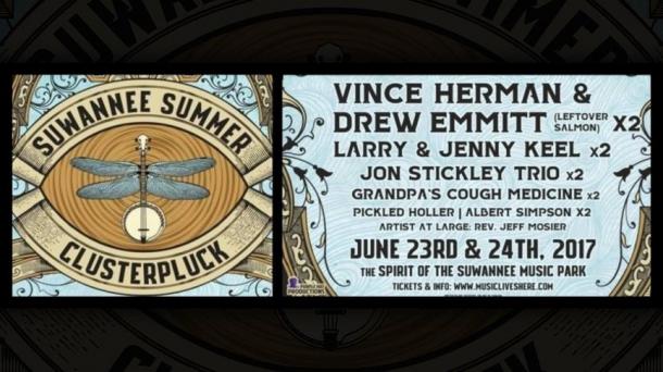 Suwannee Summer Clusterpluck bluegrass/newgrass event is June 23-24