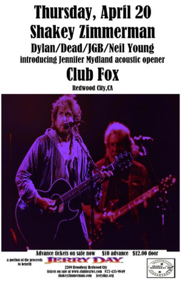 April 20th! Shakey Zimmerman w/ Jennifer Mydland supports Jerry Day 2017!
