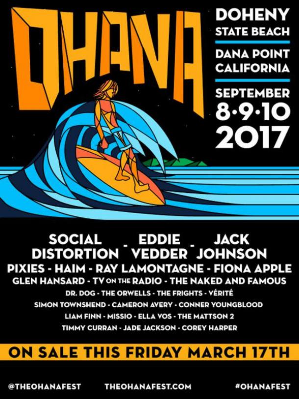 OHANA DANA POINT: Social Distortion, Eddie Vedder, Jack Johnson Lead Line-Up