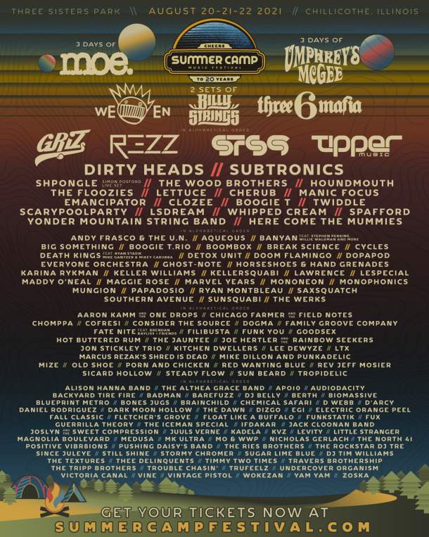 SUMMER CAMP MUSIC FESTIVAL ANNOUNCES FINAL LINEUP Grateful Web
