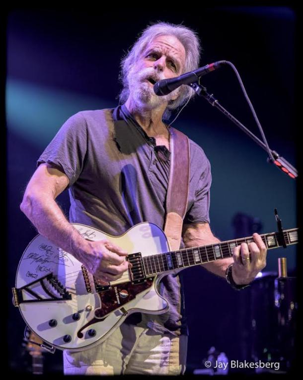 Bobby playing a D’Angelico guitar