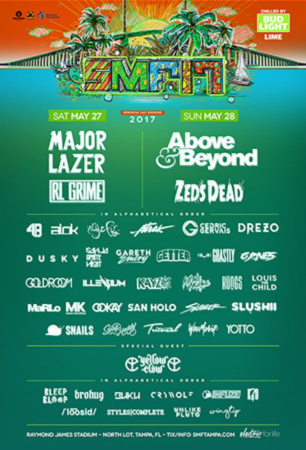 MAJOR LAZER, ABOVE & BEYOND, RL GRIME and ZEDS DEAD: full line-up revealed