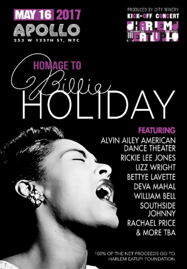 City Winery Presents Homage To Billie Holiday @ The World Famous Apollo Theater Tuesday, May 16th 8:00PM