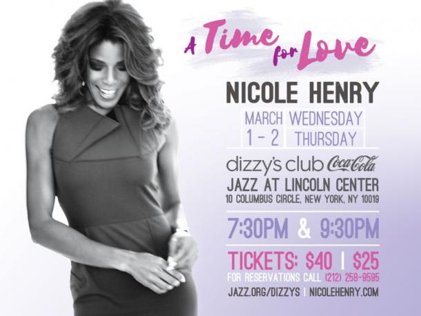 NICOLE HENRY returns to Dizzy’s Club Coca-Cola Jazz at Lincoln Center, NYC