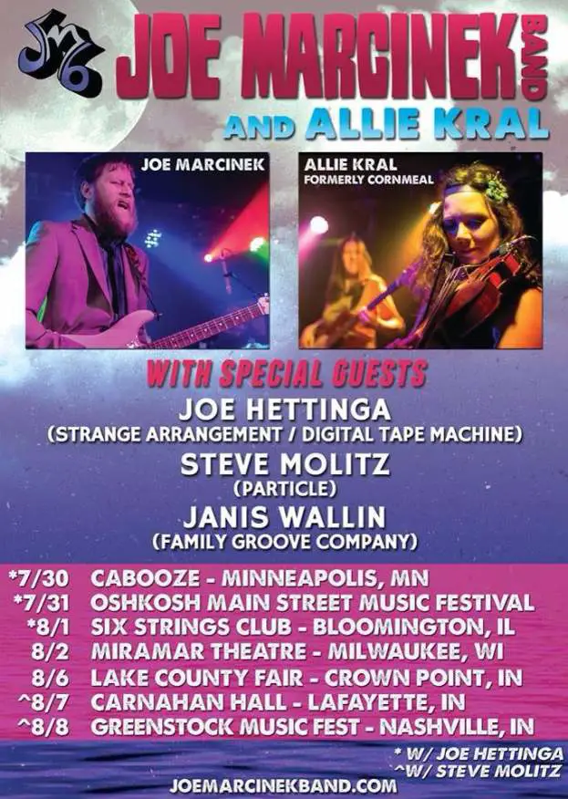 Joe Marcinek Band with Allie Kral Announce Midwest Gigs