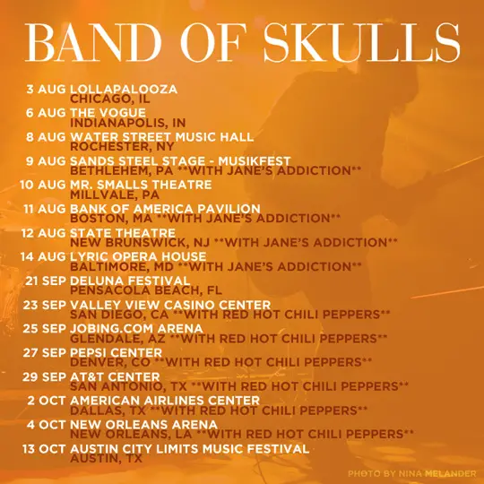 Band of Skulls Announce North American Tour Dates