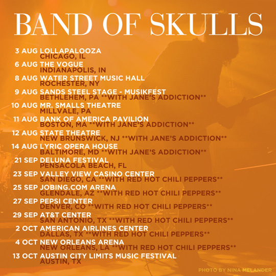 Band of Skulls Announce North American Tour Dates