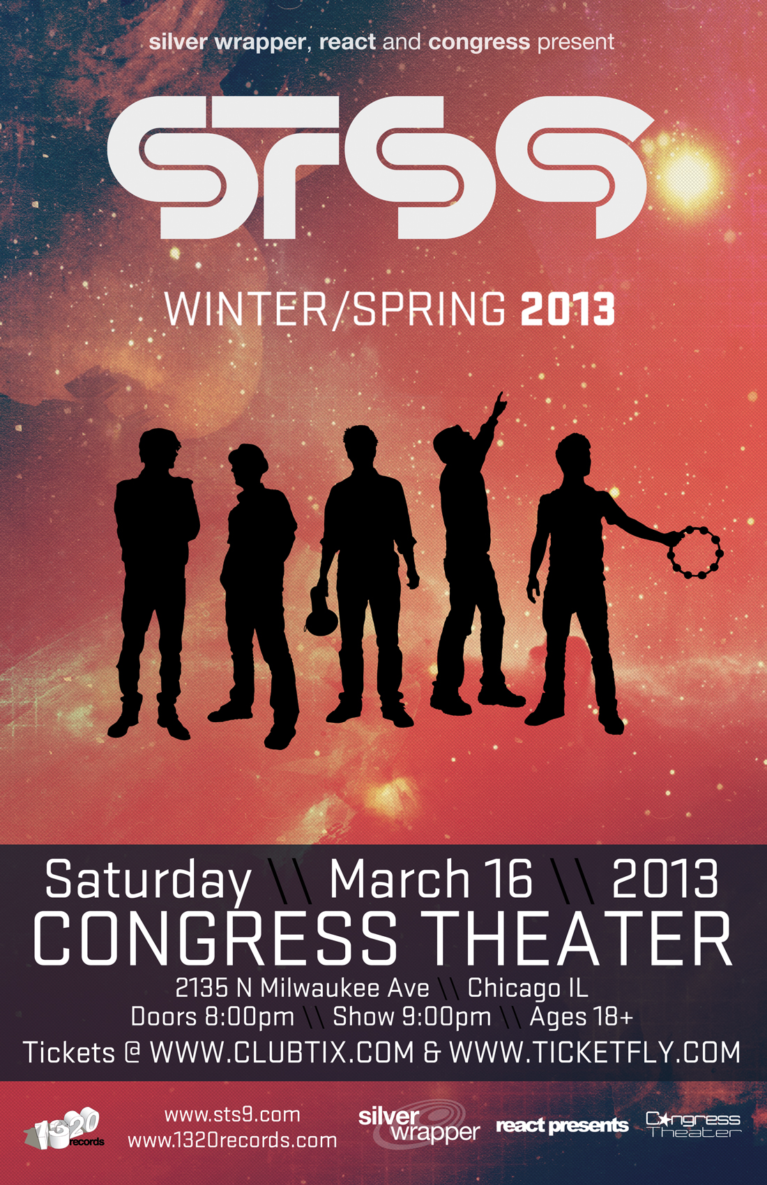 STS9 is returning to Chicago's Congress Theater on March, 16th