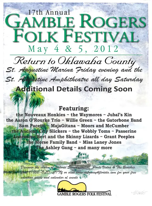 Gamble Rogers Folk Festival Returns to St. Augustine, FL