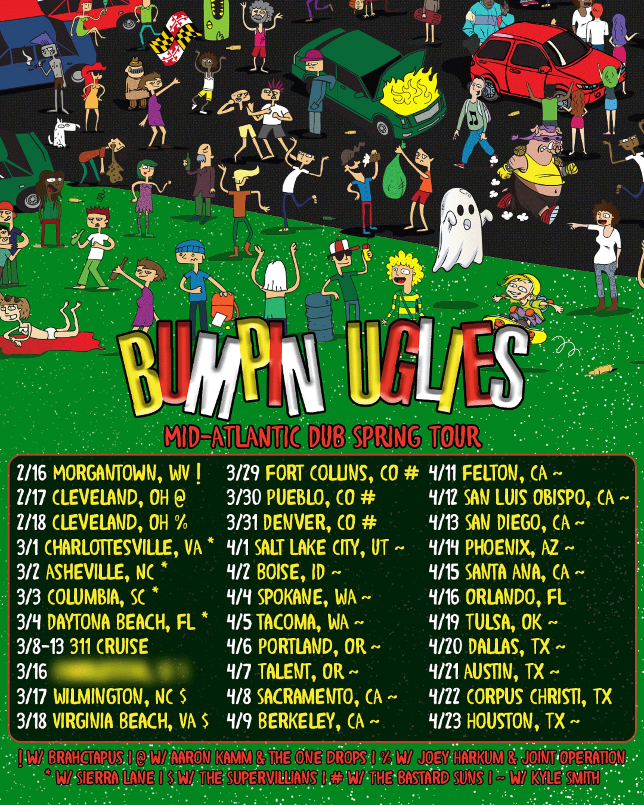 Bumpin Uglies Announce 30 Date Spring Tour Grateful Web