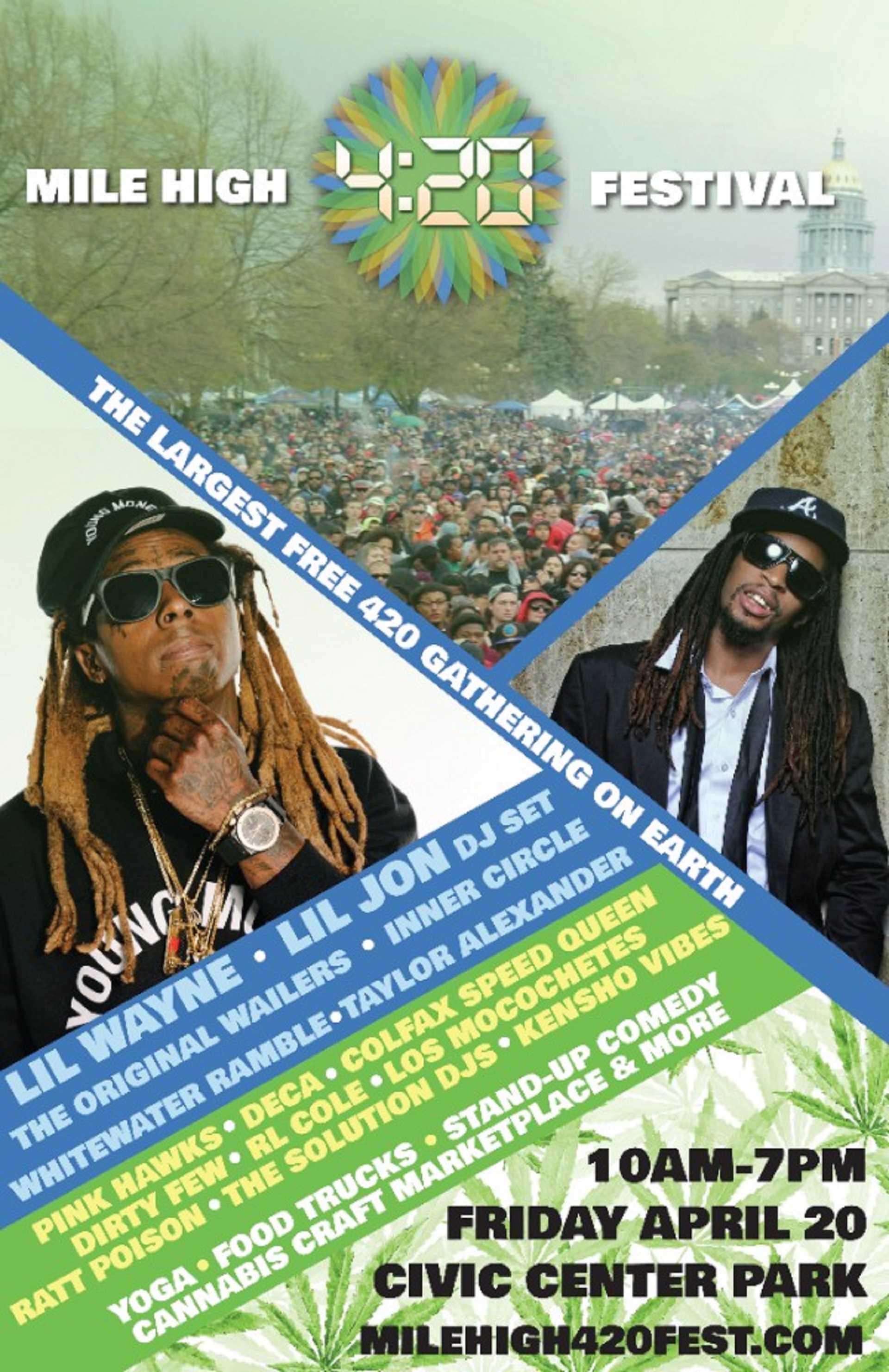 Mile High 420 Festival Lineup: Lil Wayne, Lil Jon, Original Wailers & More