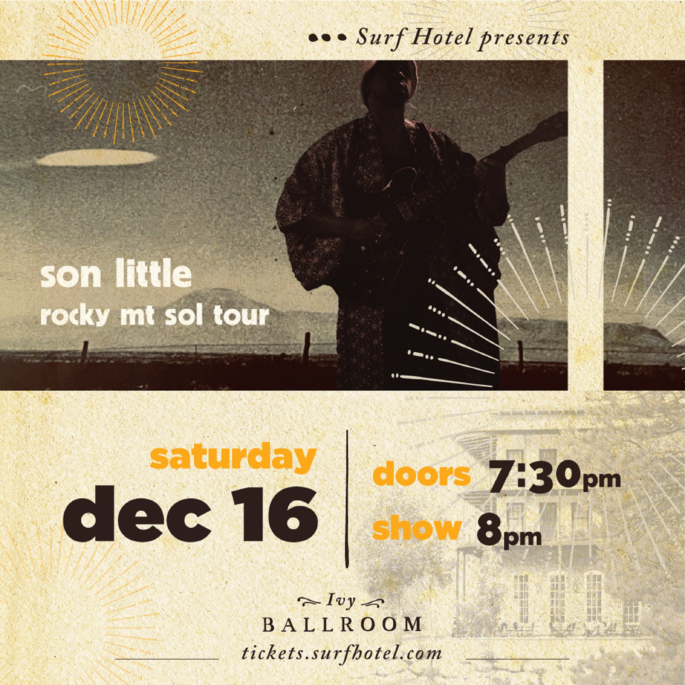 Grammy Winning Artist and Acclaimed Songwriter Son Little To Perform at the Ivy Ballroom on Saturday, December 16th