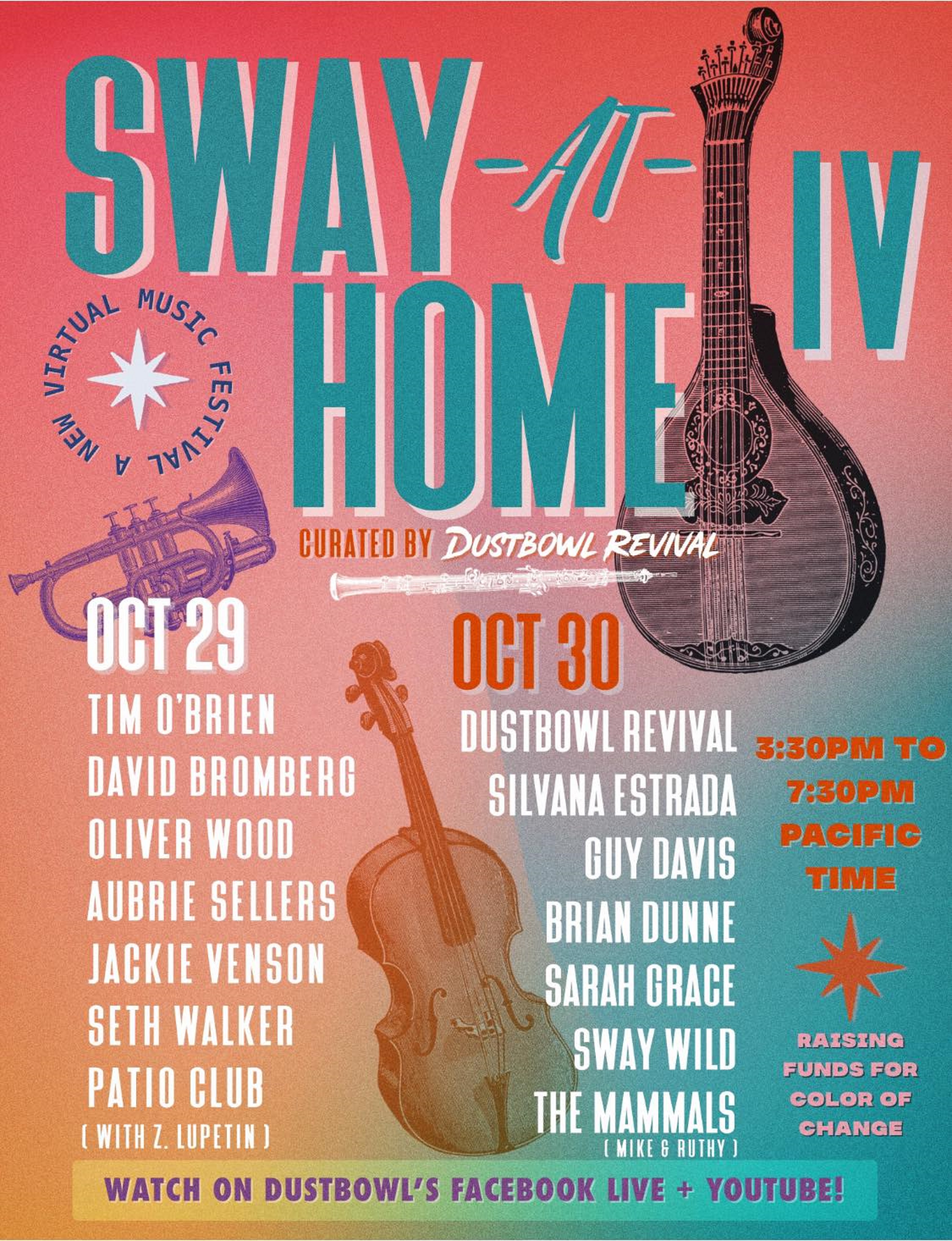 Dustbowl Revival Announce Sway-at-Home IV featuring Tim O’Brien, David Bromberg, Silvana Estrada